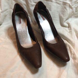 LAST CALL: Brown Prada Leather Heels